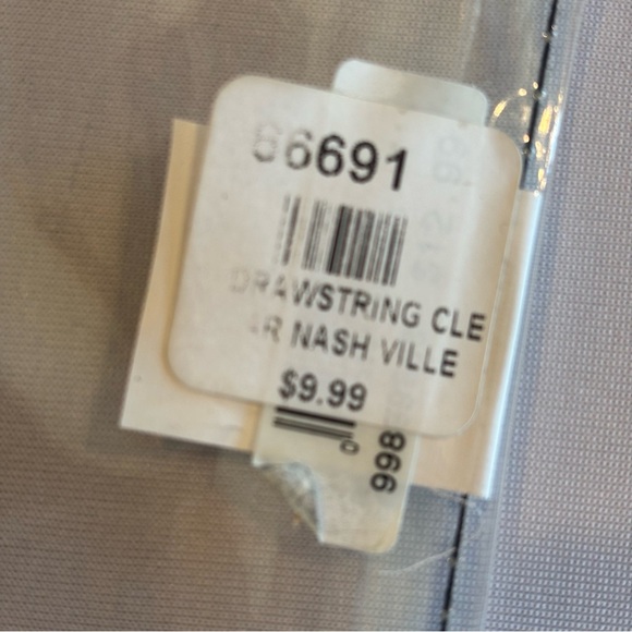 NASHVILLE Clear and Black Drawstring Bag NWT - Picture 4 of 10